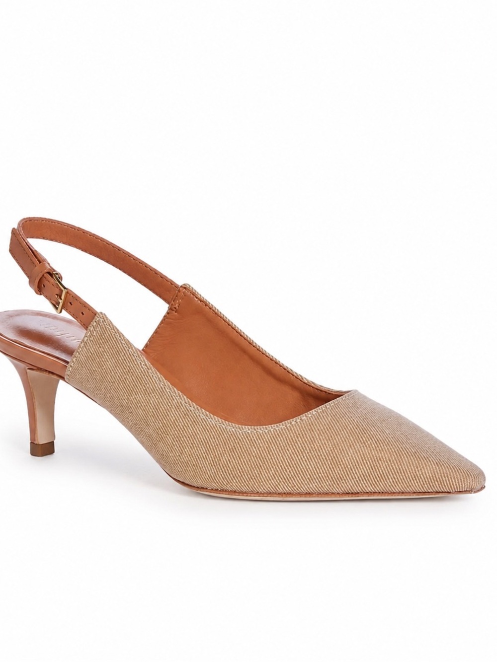 CINQ A SEPT Slyvie Denim Slingback Pumps